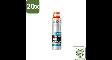 20 x L'Oréal Paris Men Expert Fresh Extreme - Deodorant - 48H Deodorant Spray - 150 ml - Wasstrips - 48h Deodorant - Anti-geur - Transpiratiecontrole - Frisse Geur - Deodorant Spray