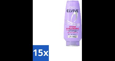 15 x L’Oréal Paris Elvive – Conditioner – Hydra Hyaluronic Hydraterend – 200 ml - Voordeelverpakking - 15 stuks