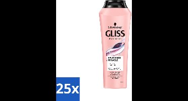 25 x Gliss - Shampoo - Split Hair Miracle - Voor Beschadigd Haar - 250 ml - Voordeelverpakking - 25 stuks