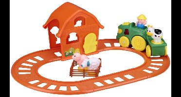 Eddy Toys Boerderij Speelgoed - Speelgoed Trein met Geluid en Licht - Speelgoedtrein met Boerderijdieren - Incl. AA Batterijen