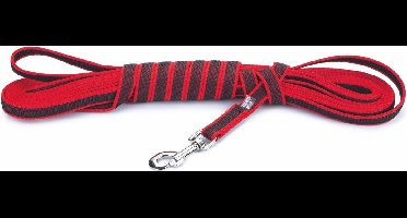 Anti Slip Hondentrainingslijn- speurlijn  Rood Met Handvat 20MM x 10M