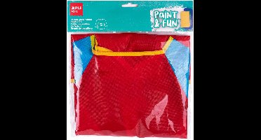 APLI Kids schildersschort kind maat S rood blauw - schilderen knutselen.