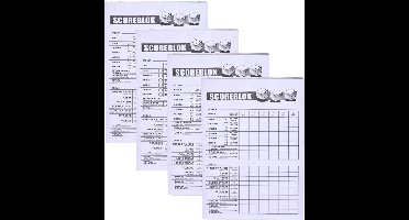 4x Scoreblok Yahtzee