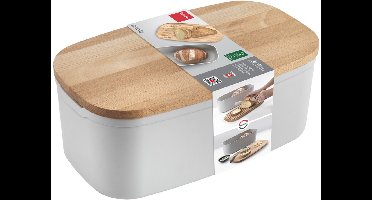 Metaltex broodtrommel Bready met snijplank deksel