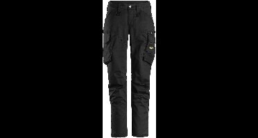 Snickers 6703 AllroundWork, Dames Werkbroek zonder Kniezakken - Zwart/Zwart - 40