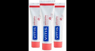 Vitis - Tandpasta Anticaries - 3 x 75 ml - Voordeelverpakking