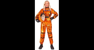 Astronaut oranje dame kostuum Lars