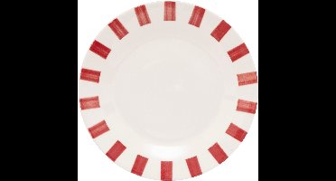 Secret de Gourmet Chéri Plat bord Ø19cm - Set van 6 stuks - Wit/Rood