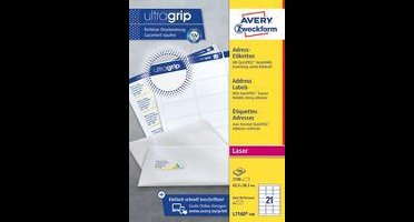 AVERY Zweckform Verzendetiketten, 99,1 x 67,7 mm, helder wit