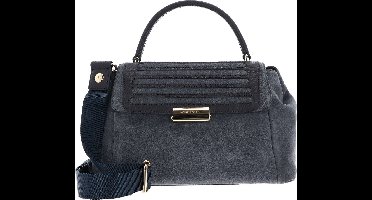MANDARINA DUCK Leren Handtas Schoudertas I-Con Velvet Tote Nano London Fog Grijs