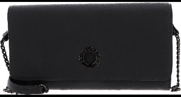 MANDARINA DUCK Leren Kaarthoes Schoudertas Mellow Leather Wallet Bag Iron Gate Grijs