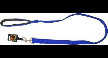 Hondenriem Nylon looplijn 'SP' dubbel 20 mm x 130 cm Blauw
