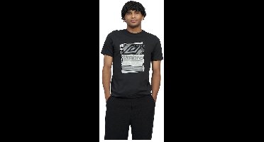 Umbro Layered Box Logo Graphic T-shirt Met Korte Mouwen Zwart XL Man