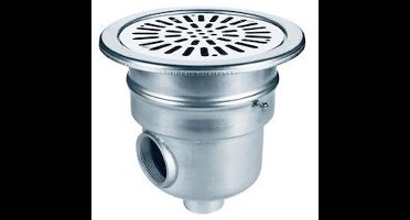 Astralpool Roestvrij Staal 00268 Aisi316 Ronde Zwembad Afvoer Zijuitlaat 2 Inch Uitgang Zilver
