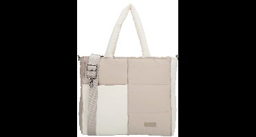 Beagles Calvia Duo Shopper - Handtas - Schoudertas - Dames - Lichtgewicht - Tote Bag - Dames Tas - Lichttaupe