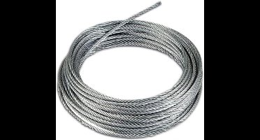KARZO - 5 mm staalkabel 7x19 PVC ommanteld - 10 meter lang - voor lichtophanging en waslijn