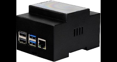 Joy-it DIN-rail-houder Geschikt voor serie: Raspberry Pi® 4 Voor DIN-railmontage Zwart