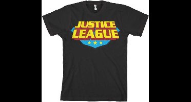 DC Comics Justice League Heren Tshirt -M- Classic Logo Zwart