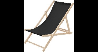 ECD Germany garden opvouwbare houten ligstoel zwart met armleuningen 3 ligposities tot 120 kg comfortabele tuinstoel strandstoel balkonstoel campingstoel relaxstoel vouwstoel zonnestoel geschikt voor tuin terras en balkon