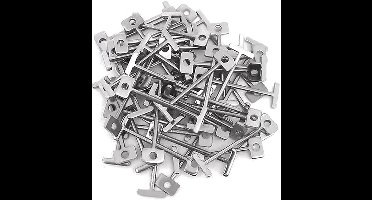 KARZO - T-Pins Vervangende Stalen Naalden Tegelnivelleringssysteem 1,5mm Tegelnivelleringsvloeren Muren Bouwgereedschap voor 2mm Tegelspleet (100 Stuks)