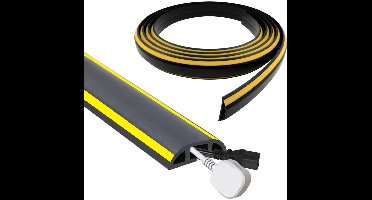 Core® Kabelmat - Kabeldrempel - Kabelgoot - Zwart - 250cm x 8cm x 1cm