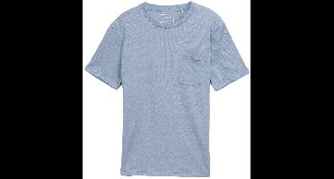 Tom Tailor Denim - T-shirt met borstzak - Maat S - mystical blue