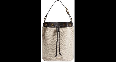 Ted Baker Schoudertas Tashah Belt Detail Canvas Herringbone Shoulder Bag Brn-Choc Beige