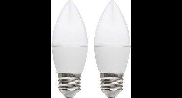 Kobi LED Lamp Kaarsvorm E27 8.5W - 806lm - 3000K - 230V - Voor Woonkamer, Plafondlamp of Wandverlichting - 2 stuks