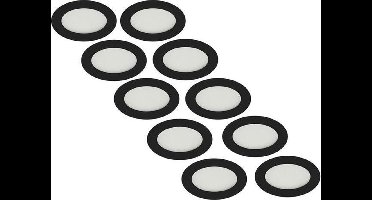 Groenovatie LED Inbouwspot - 3W - Zwart - Rond - Warm Wit - Waterdicht IP65 - 10-Pack