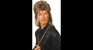 Johnny pruik de luxe bruin/blond