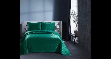 Dreamhouse Velvet Classico - Bedsprei - 180x250 + 1 kussensloop 60x70 - Groen