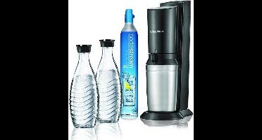 SodaStream Crystal Megapack - Zwart - Incl 2 glazen karaffen