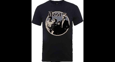 The Doors - Retro Circle Heren T-shirt - XL - Zwart
