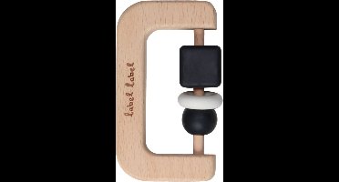 Label Label Zwart/Wit Hout & Silicone Bijtring LLST-15140