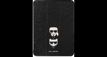 iPad Pro 11 2021 (3e gen)/Pro 11 (2020)/Pro 11 (2018) Bookcase hoesje - Karl Lagerfeld - Effen Zwart - Kunstleer