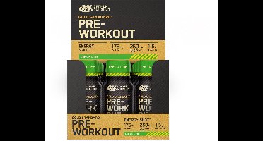 Optimum Nutrition Gold Standard Pre Workout Shots - Pre-Workout Lemon Lime - Ready to Drink - 12 x 60ml