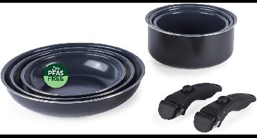 Russell Hobbs Smart Clip 8-delige keramische kookset - Blauw