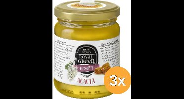 3x Royal Green Acacia honey bio (250 gr)
