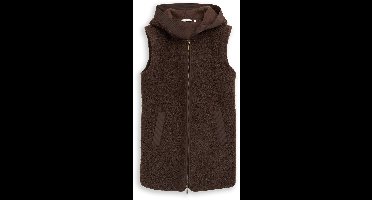 Tom Tailor - Lang model teddyvest - Maat L - java dark brown