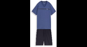 Tom Tailor - Pyjamaset met logoprint - Maat 54 - blue-medium-solid