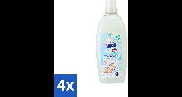 4 x At Home - Wash - Wasverzachter - Sensitive - 20 Wasbeurten - Wasverzachter - Wasverzachter Sensitive - Wasverzachter Voor Alle Stoffen - Wasverzachter Voor Katoen - Wasverzachter Voor Synthetische Stoffen