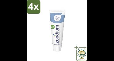 Zendium - Tandpasta - Fresh+ White - 75 ml - Voordeelverpakking - 4 stuks - Witte tanden - Enzymen