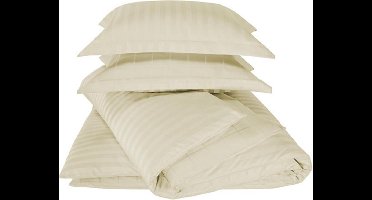 De Witte Lietaer Dekbedovertrek Katoen Satijn Zygo - Lits Jumeaux - 240 x 220 cm - Ivoor