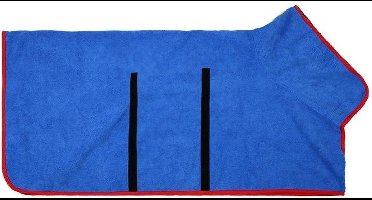 Badjas voor hond - blauw - Large