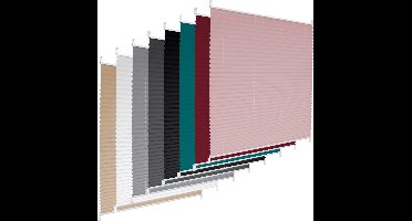 Geplooide blinde Klemmfix zonder boren, 65x150 cm, zwart