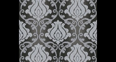 BAROK ORNAMENTEN BEHANG - Grijs Metallic Zwart - AS Creation Adelaide
