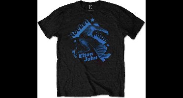 Elton John - Rocketman Jump Heren T-shirt - L - Zwart