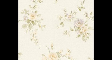 KLASSIEK BLOEMEN BEHANG | Klassiek - creme groen lila - A.S. Création Romantico