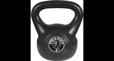 Gorilla Sports Kettlebell - Kunststof - Zwart - Trainingsgewicht - 6 kg