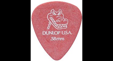 Dunlop 417-R-58 0,58 mm Rode Plectra 72-Pack Voor Elektrische Gitaar Kleur Rood Set